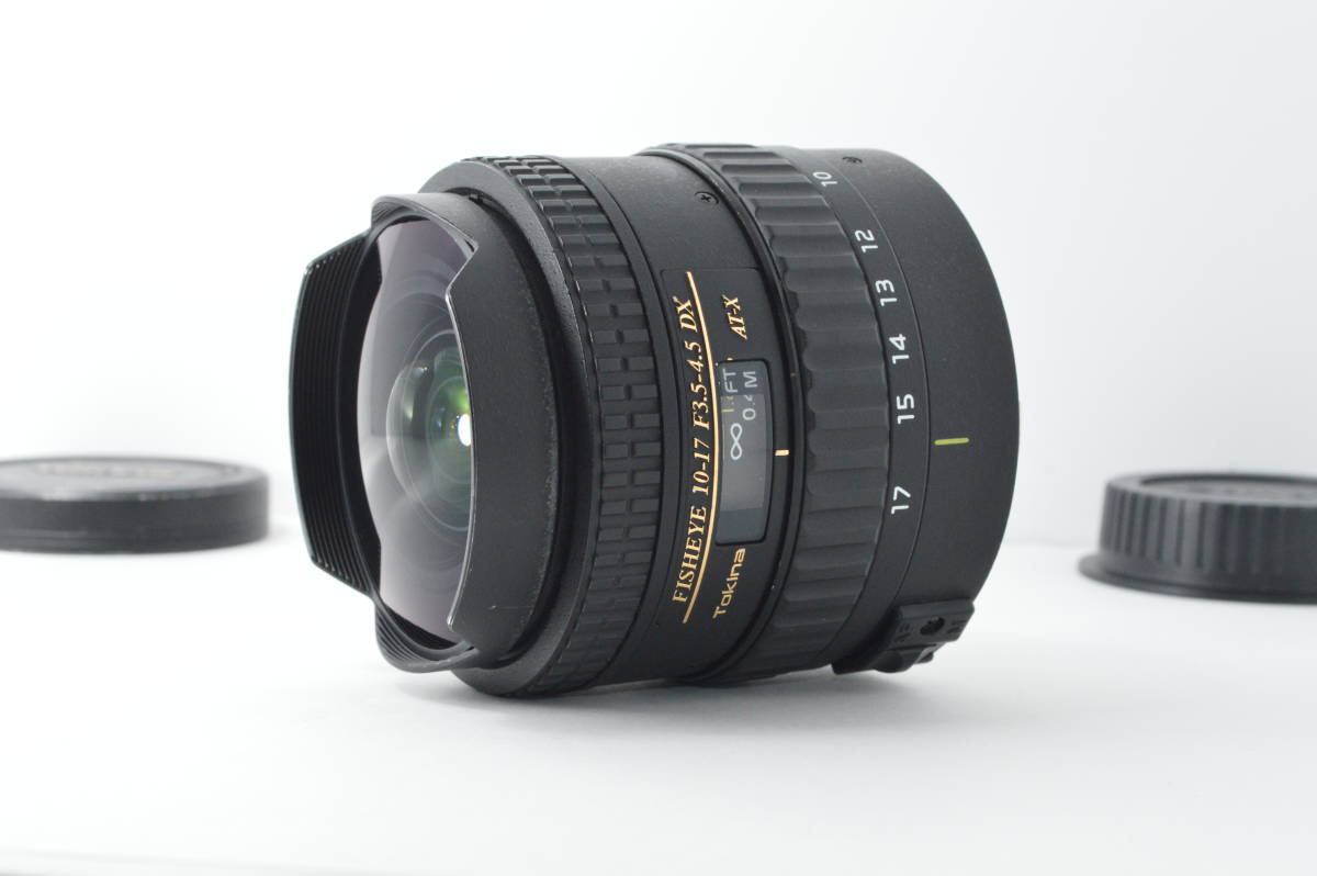 0 AT-X DX Fisheye 10-17mm Tokina F3.5-4.5 fisheyeの中古品 dx -