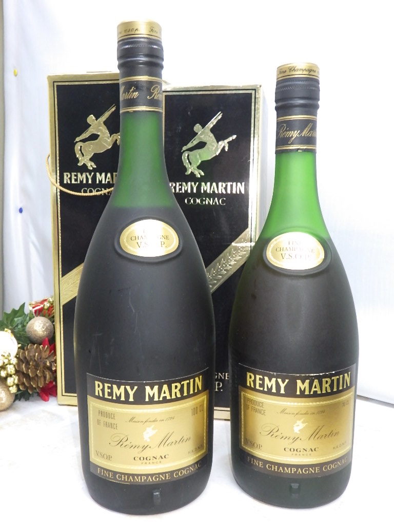 ♡REMY MARTIN V.S.O.P. 1L/700ml 2点セット 箱付き ☆古酒 REMY MARTIN VSOP 1L/700ml 2本set まとめ シャンパーニュ