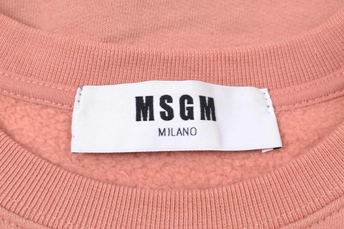 MSGM ロング スウェット XS ピンク エムエスジーエム KL4PSKQU72 