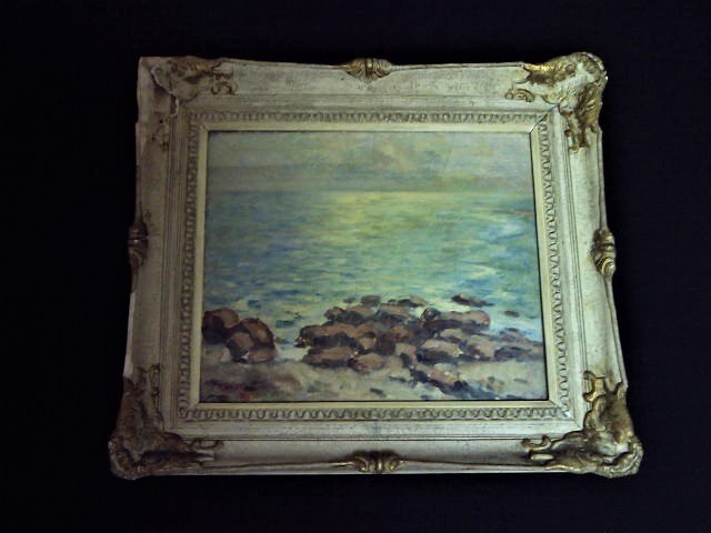 ☆蔵出し！骨董絵画／美術年鑑掲載☆中沢弘光【海】肉筆保証・サイン