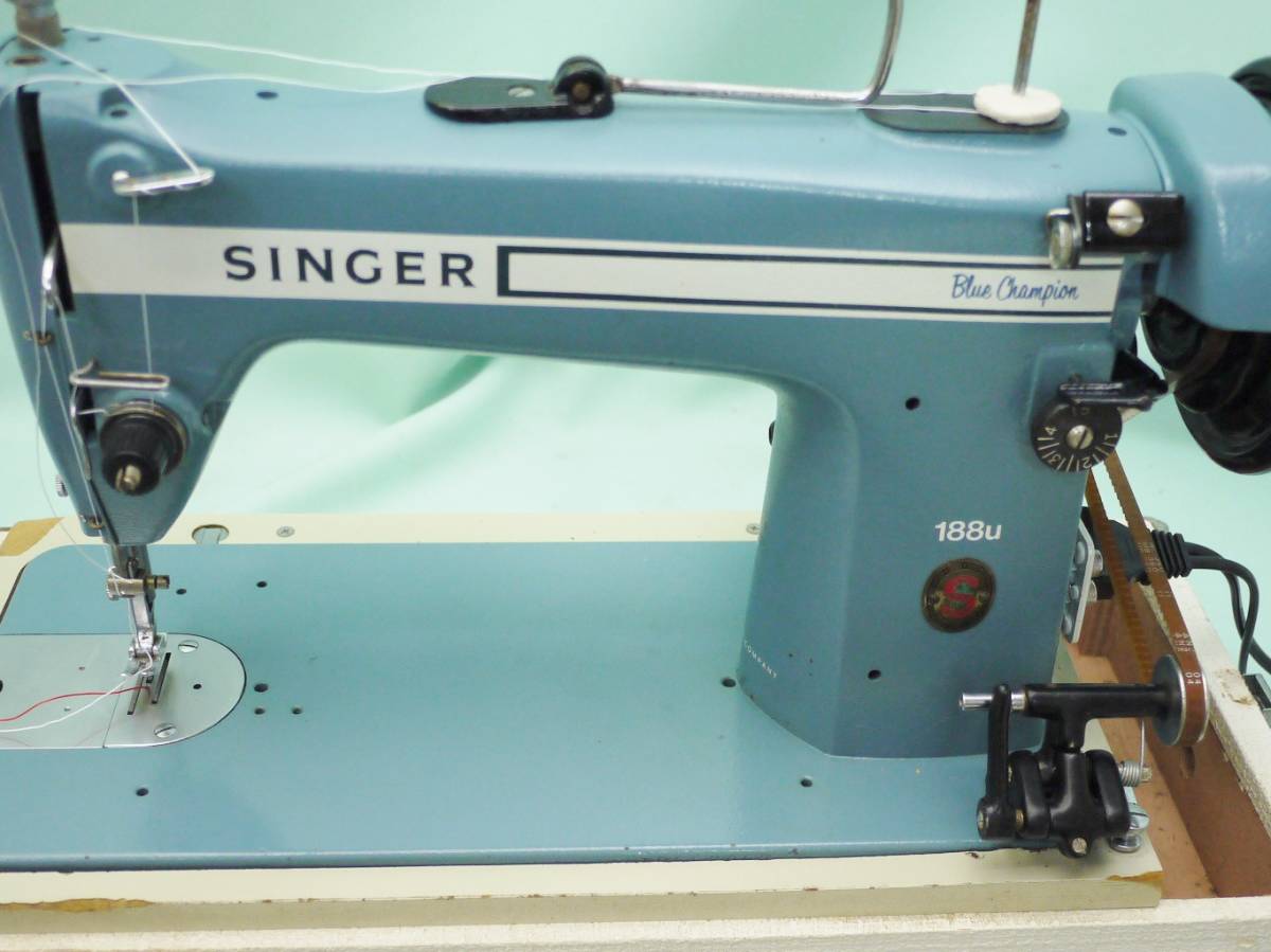  薄地~厚地 レザー決定版 シンガー職業用ミシン188U ブルーチャンピンオン 完全整備品(その他)｜売買されたオークション情報、yahooの商品情報をアーカイブ公開 - オークファン その他