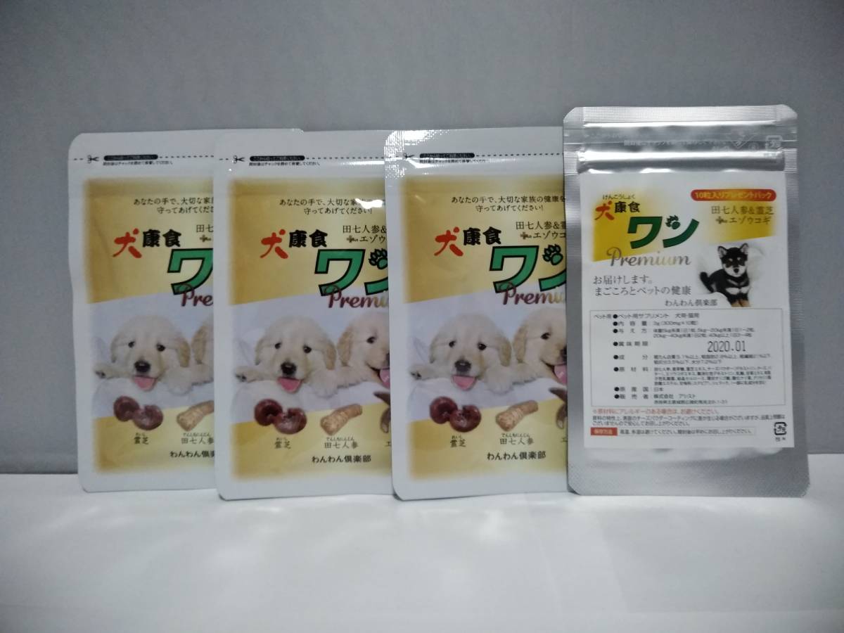 犬用品 プレミアム 犬康食ワン 粒タイプ 3袋