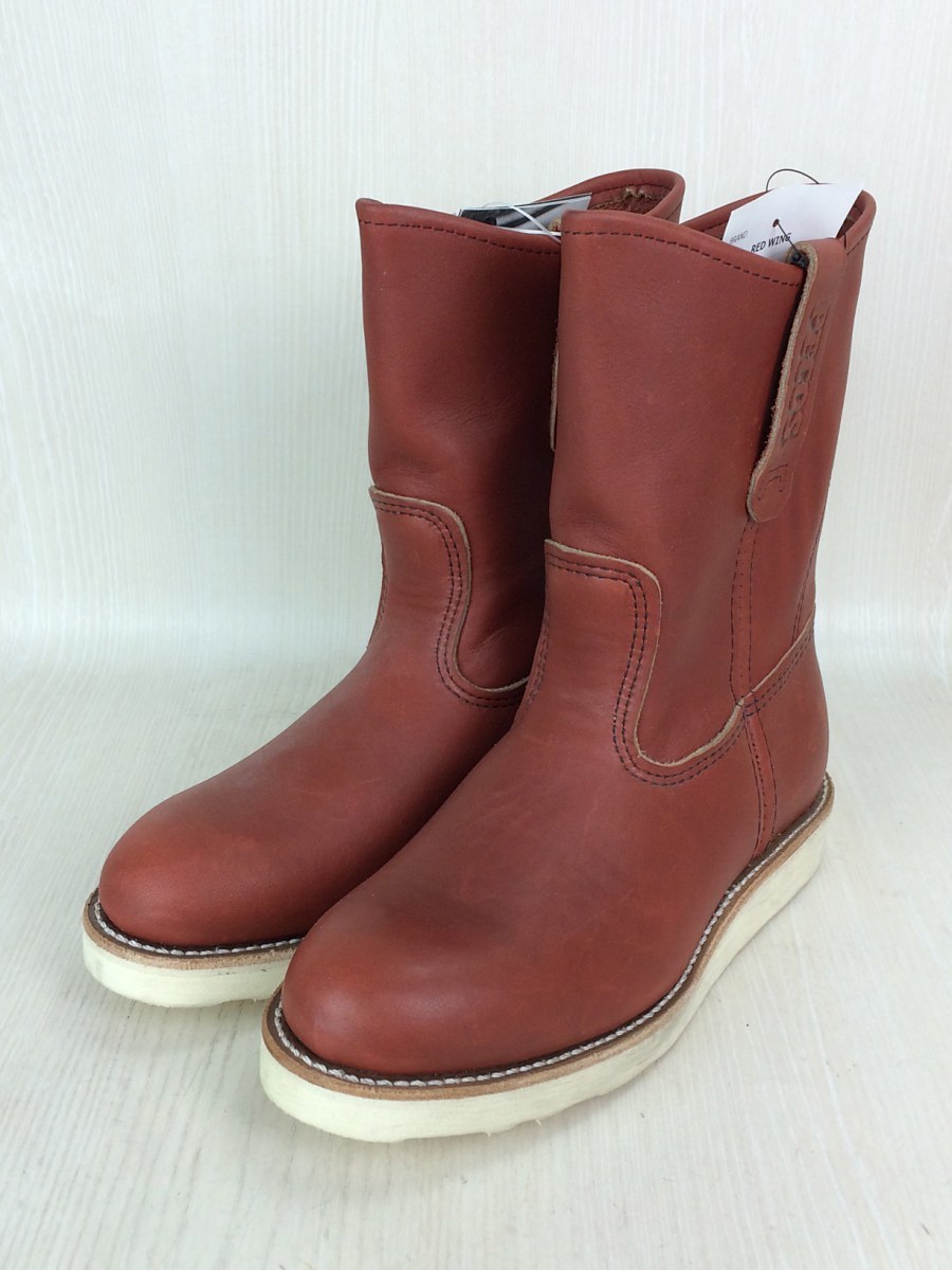 RED WING◆ペコスブーツ・ペコスブーツ/-/BRW/レザー/23CM/中古/レッドウィング/8866