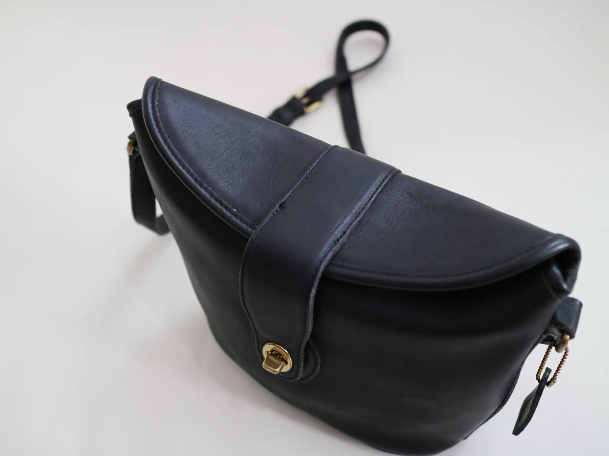 良品 ◇COACH◇ USA製 オールドコーチ ショルダーバッグ / ブラック 黒 