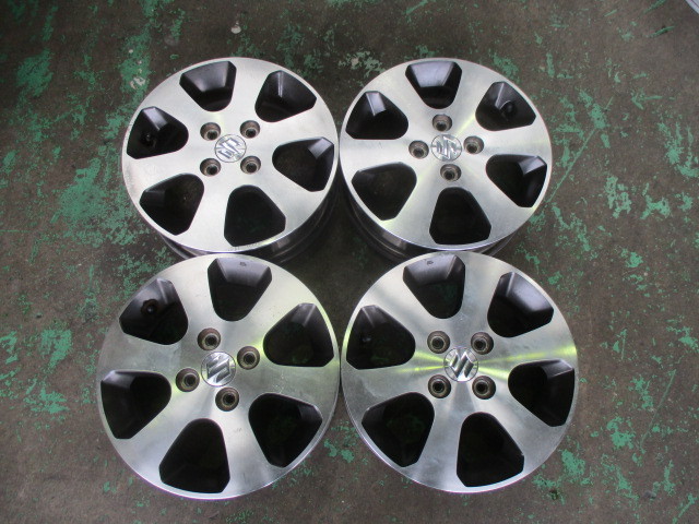 スズキ純正 ホイール 14インチ 14X4.5J OFF50 PCD100 4H 4穴 中古 ②