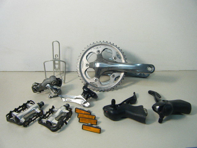 3み62●Shimano シマノ 自転車パーツ色々 ブレーキ FC-CX50 170 シクロクロス クランク Tiagra SORA Minoura ミノウラ ボトルゲージ _1