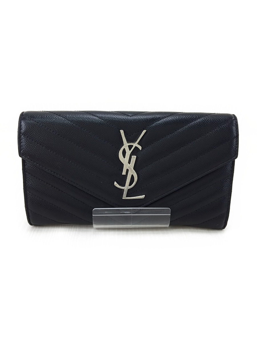 SAINT LAURENT◇長財布/レザー/BLK サンローラン SAINT Laurent(サン SAINT LAURENT◇長財布/レザー/BLK サンローラン SAINT Laurent(サン