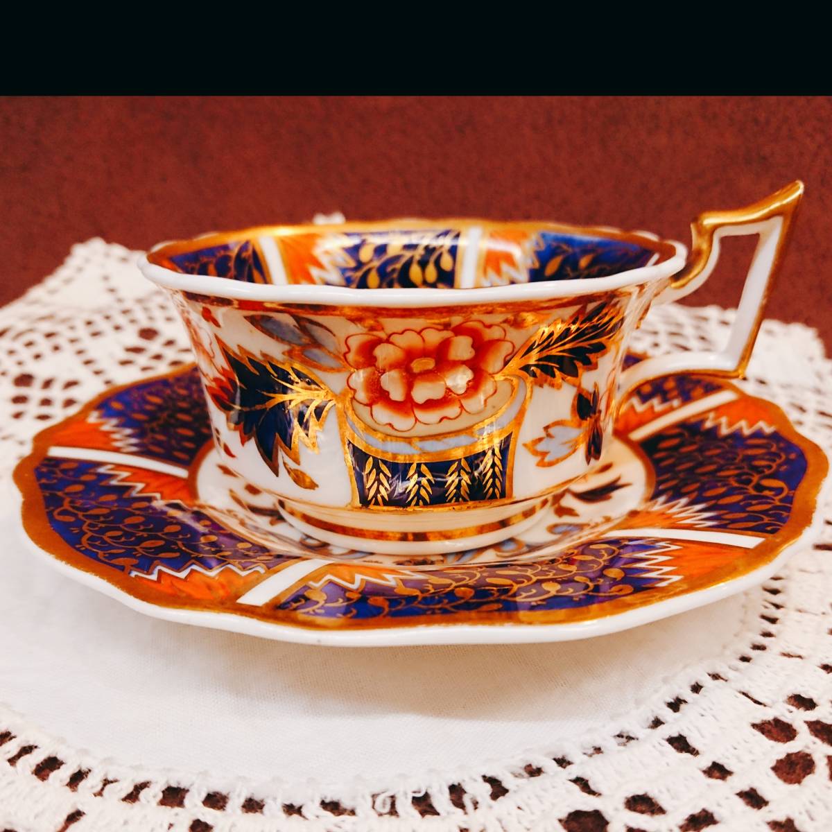 リッジウェイ カップ&ソーサー 豪華金彩コバルト 英国