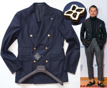 今期人気モデル46%OFF! タリアトーレ42□6B極上ネイビーフランネル□2