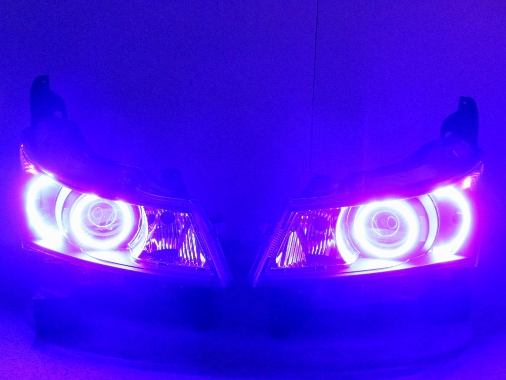 パレットSW 純正 最強4連ブルーCOB LEDイカリング ヘッド