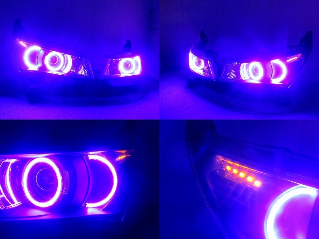 パレットSW 純正 最強4連ブルーCOB LEDイカリング ヘッド