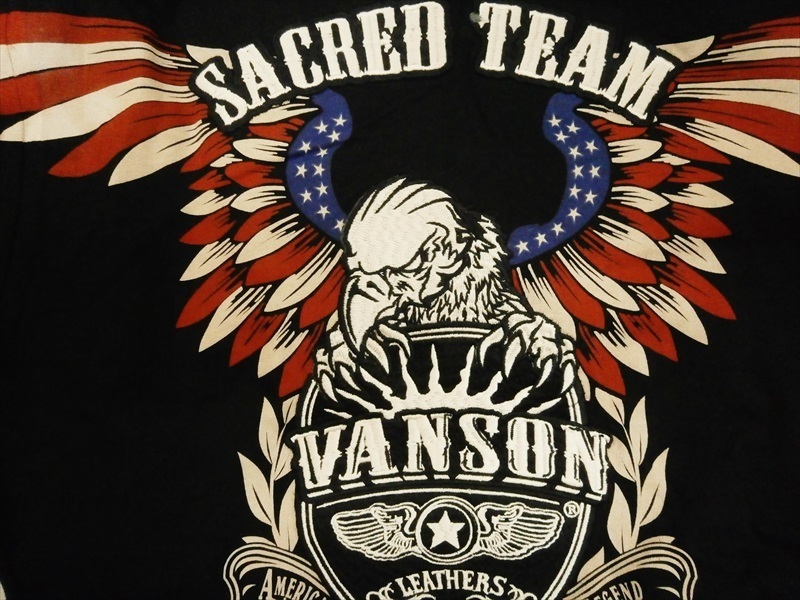 バンソン VANSON NVLT-903 刺繍＆プリント「U.S.A フライング