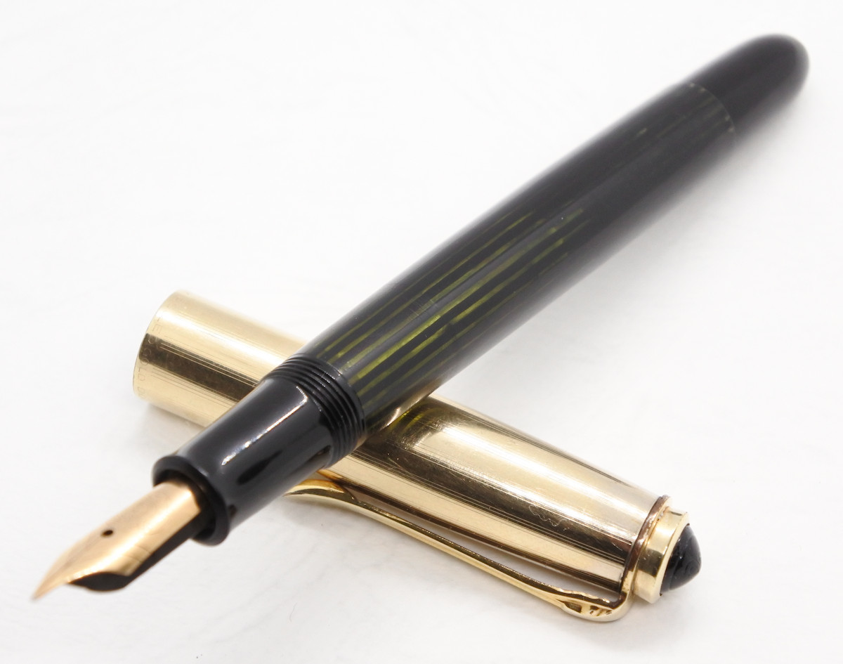 50-60年代 ペリカン 万年筆 ペリカン 万年筆 500NN 黒縞 EF 14C 1960