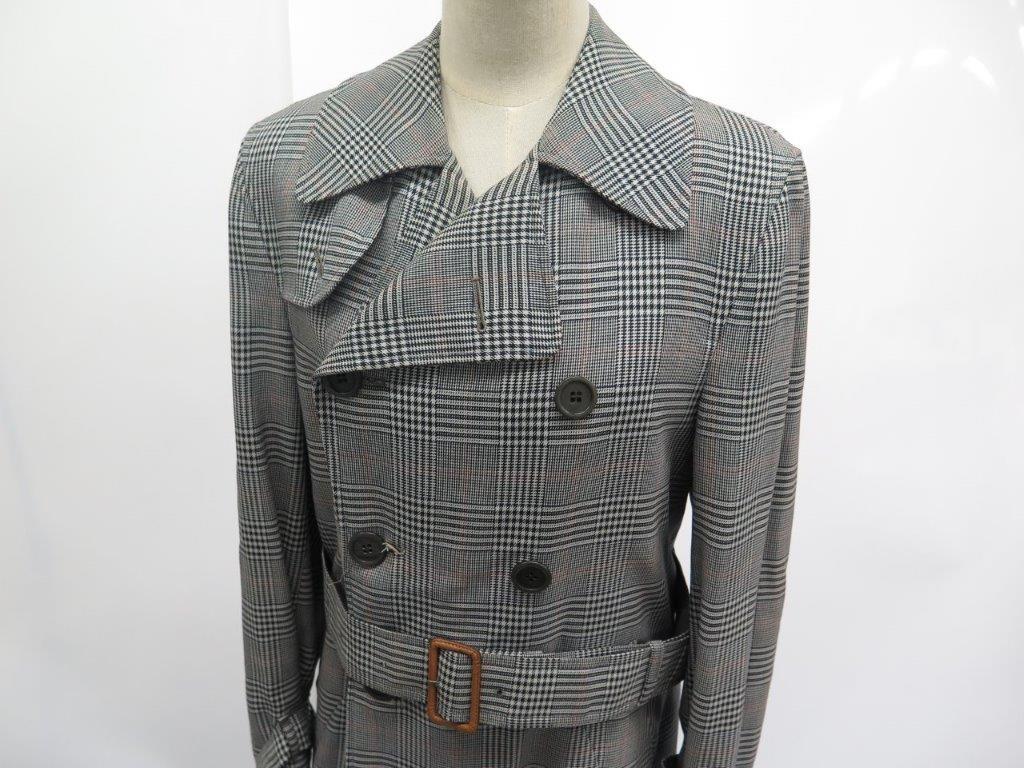 【SALE】【新品未使用】アクアスキュータム　トレンチコート 黒 チェック柄裏地 USED】Aquascutum/アクアスキュータム/メンズ/トレンチコート/チェック