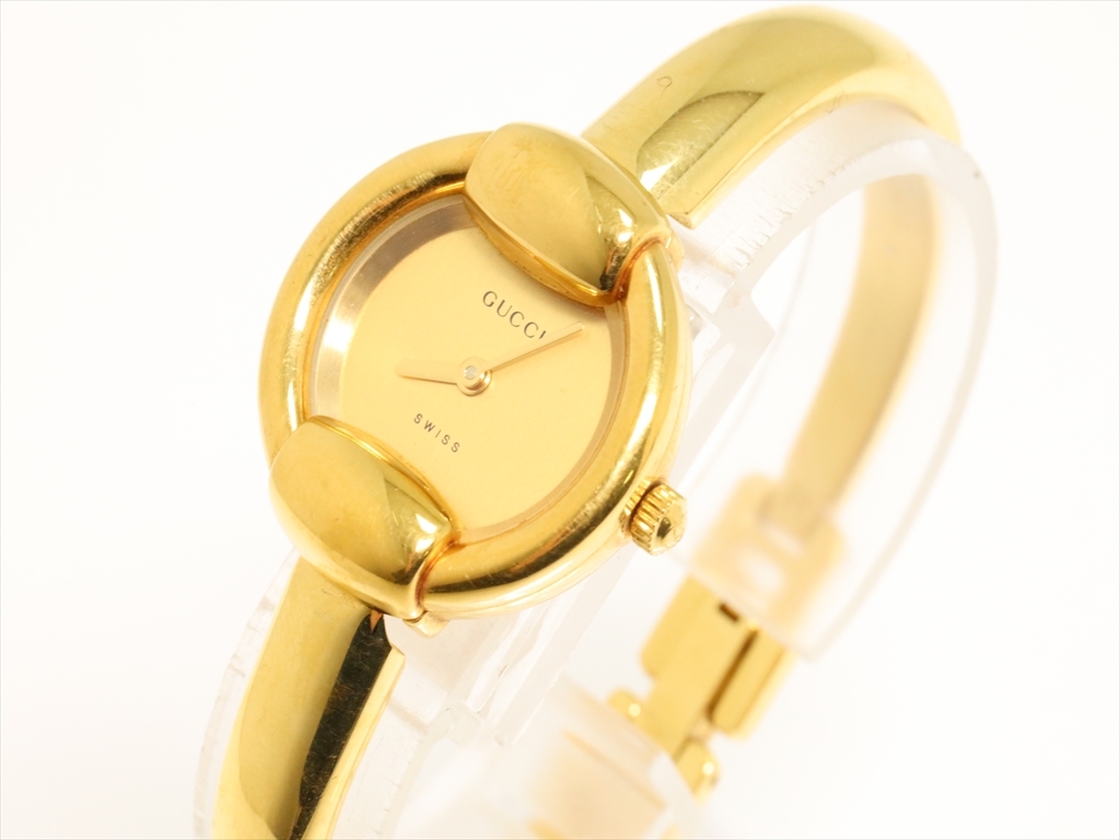 GUCCI ラウンドフェイス時計 交換用ベゼル付き BROOCH時計修理工房