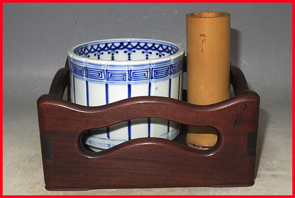 SALE，豊富な 茶道具 喫煙具 煙草盆 莨盆 時代 唐木 紫檀 山道縁 四方煙草盆 染付桶側火入付 竹灰吹(木工、竹工芸)｜売買されたオークション情報、yahooの商品情報をアーカイブ公開 - オークファン 木工、竹工芸