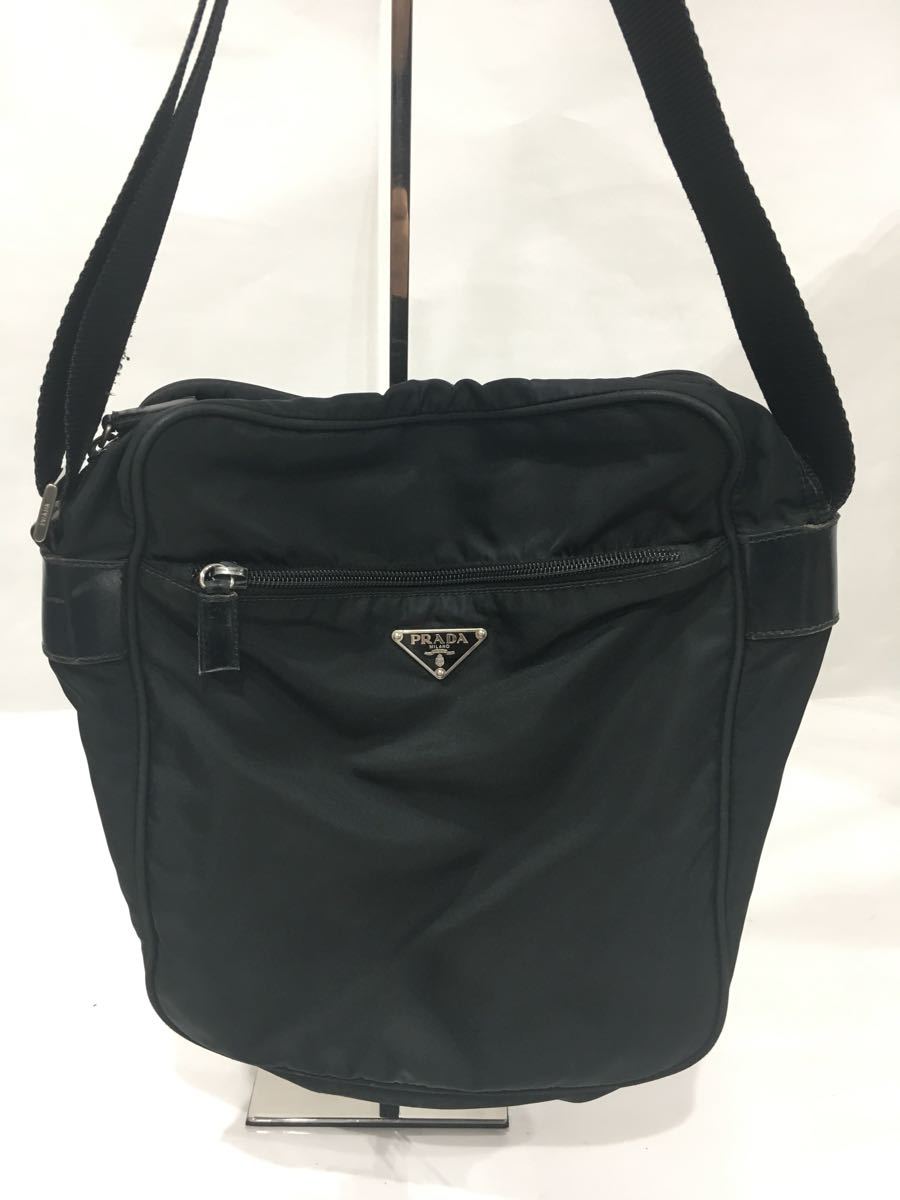 PRADA プラダ ナイロン ショルダーバッグ 三角ロゴ 黒(G21)