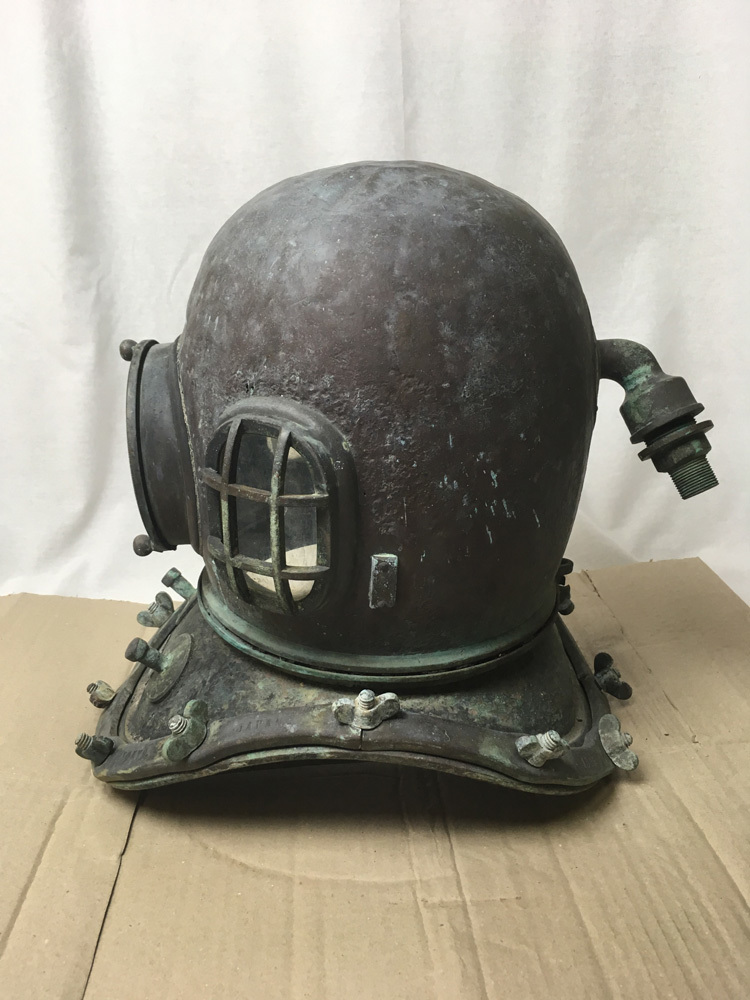 希少/ヴィンテージ品]100年以上前の潜水用ヘルメット ディスプレイ