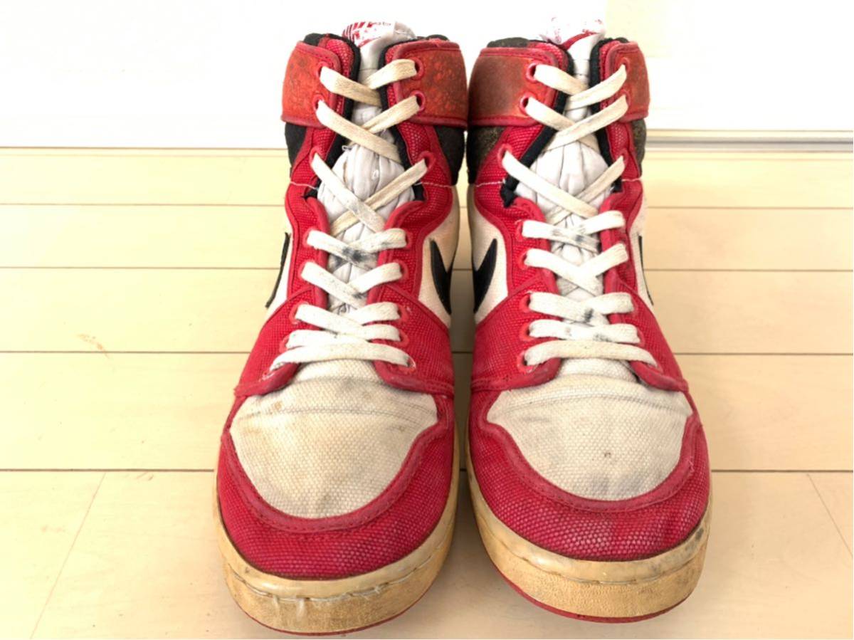 85年製 NIKE AIR JORDAN1 AJKO キャンバス 白 赤 黒 オリジナル 