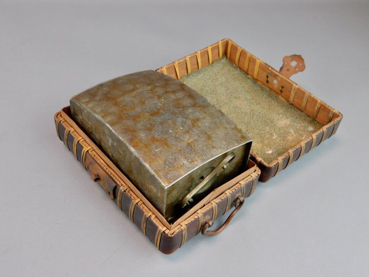 久月】時代物.茶籠.竹工芸.竹籠 煎茶道具□T25204□ - 茶道具竹籠師 
