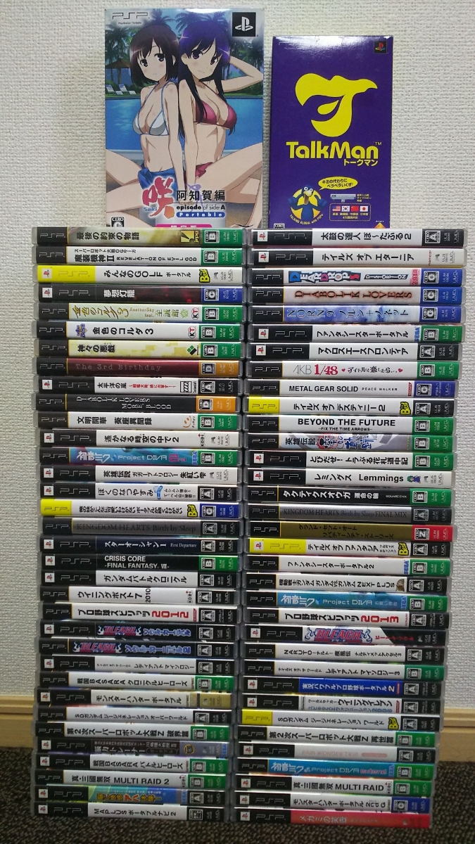 PSPソフト70点まとめ売り 説明書、ソフト全てあり レミングス