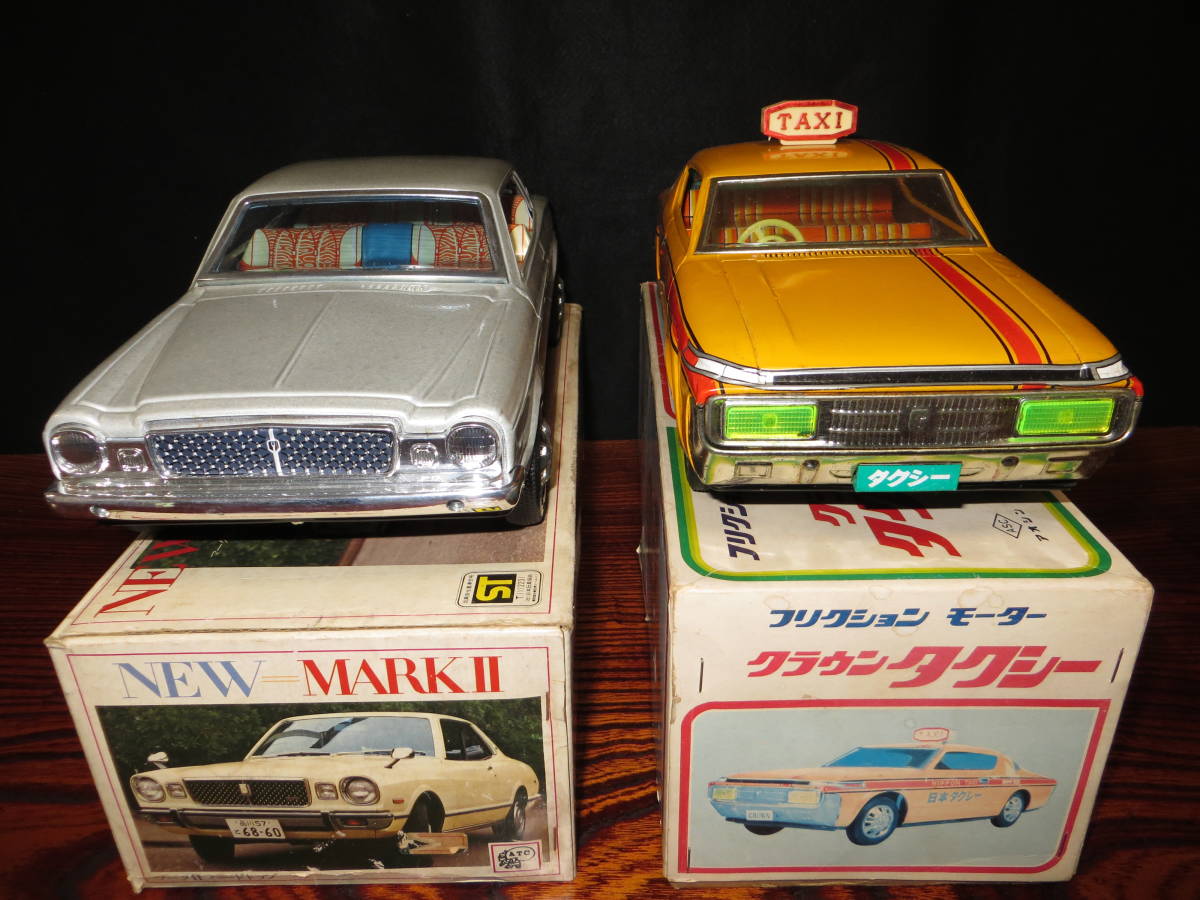 アサヒ ブリキ玩具  ニューマークII 当時物 ブリキ自動車 ニューマークⅡ ハードトップ アサヒ 36センチ