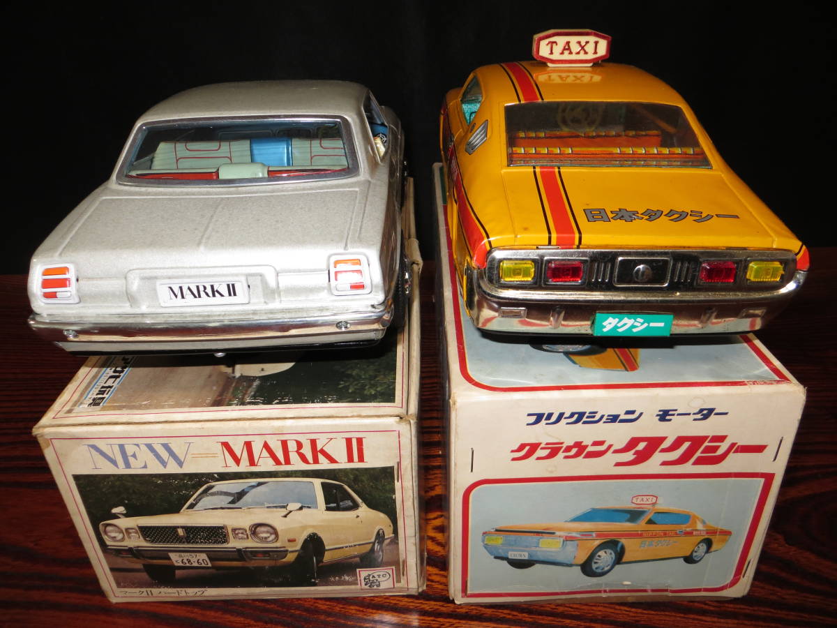 当時物 ブリキ自動車 ニューマークⅡ ハードトップ アサヒ 36センチ