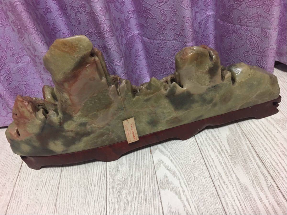 ★ 中国石の置物・建築風景彫刻・天然石 美術工芸品・インテリア・長期保管品５㎏★0214BーC
