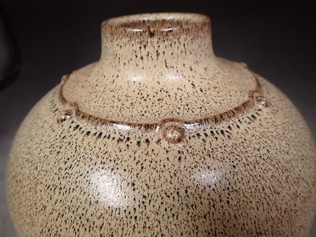 A-110　新開寛山　寿彩　花瓶　共箱_4