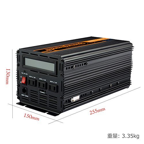 1000W インバーター 12V 正弦波 2000W 最大 : 正弦波インバーター 新品