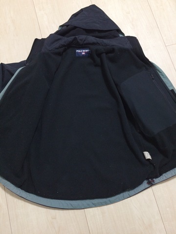 ポロスポーツ POLO SPORT ラルフローレン RALPH LAUREN M マウンテンジャケット マウンテンパーカー フリース ナイロン 黒 ブラック ポロ