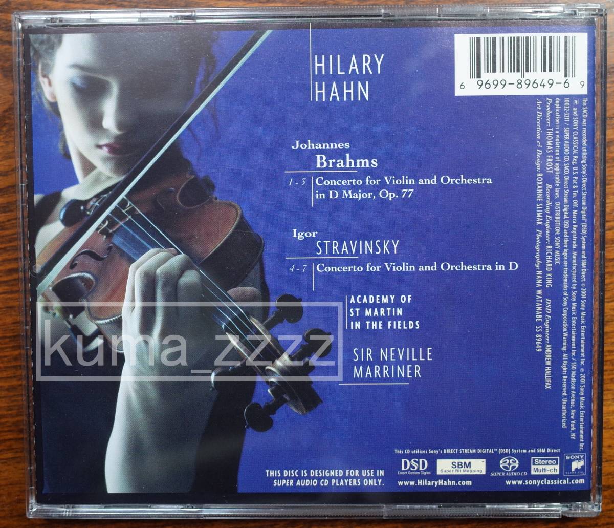 ヒラリー・ハーン SACD Multi-ch ブラームス ストラヴィンスキー Yahoo!オークション ストラヴィンスキー ブラームス Multi-ch SACD