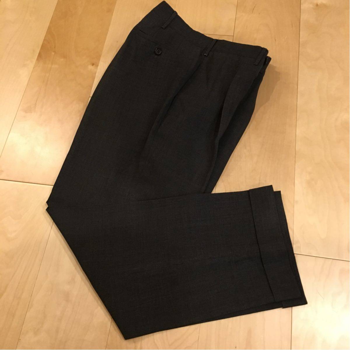 ROTA 1タック スラックス パンツ 44 ミディアムグレー イタリア製 タイユアタイム tie your tie ロータ ロタ 2018年 プリーツ
