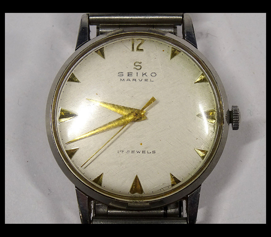 緑屋□k4*s SEIKO セイコー 腕時計 marvel マーベル J14004 19石 手