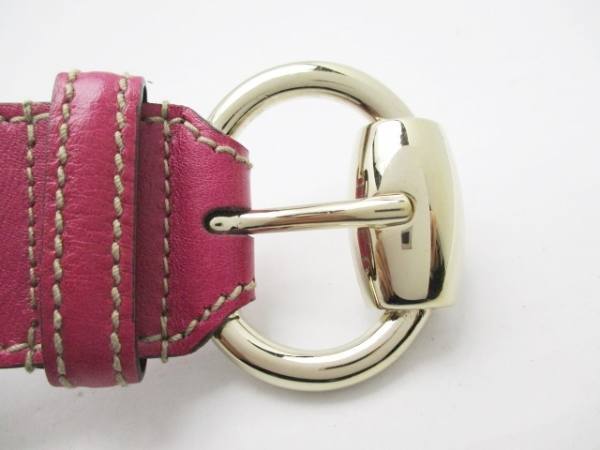 GUCCI グッチ レザー ベルトピンクベージュ [サイズ 80・32] グッチ GUCCI ベルト 80/32 ジャガード×レザー ベージュ×ピンク 159618