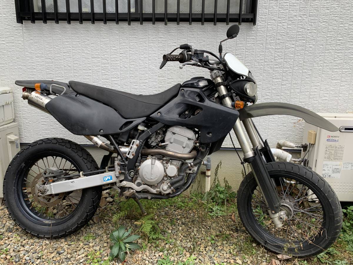 大阪】カワサキ D-トラッカー 250/書類アリ.鍵有り.訳あり/不動車 