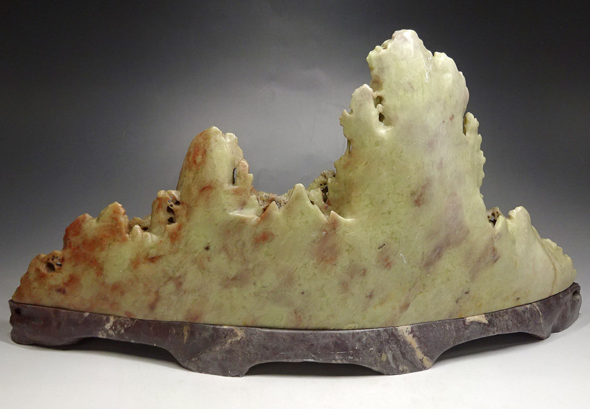 置物 中国美術 寿山石 中国古玩 石彫刻 山水 彫刻 置物の中古品・新品・未