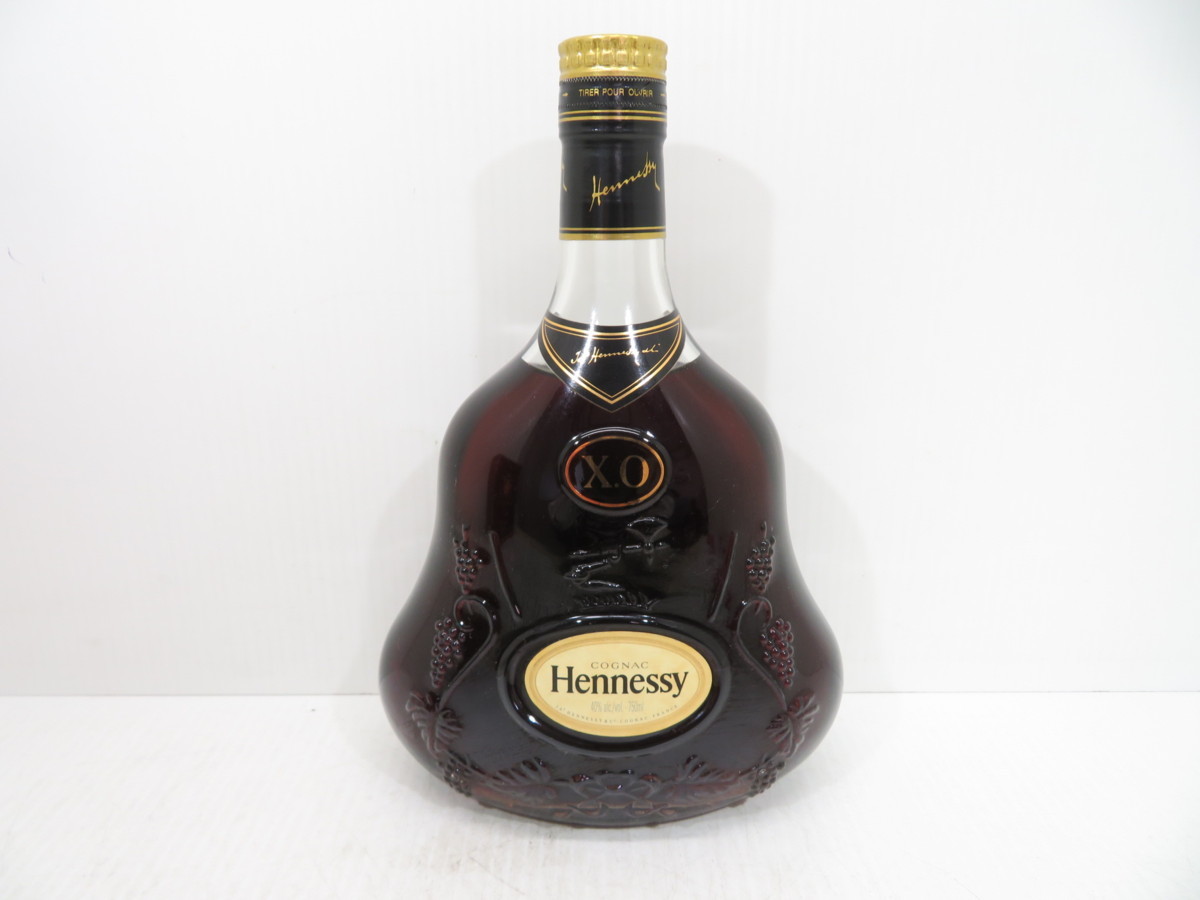 金キャップ ヘネシー XO 古酒 グリーンボトル へネシー クリア
