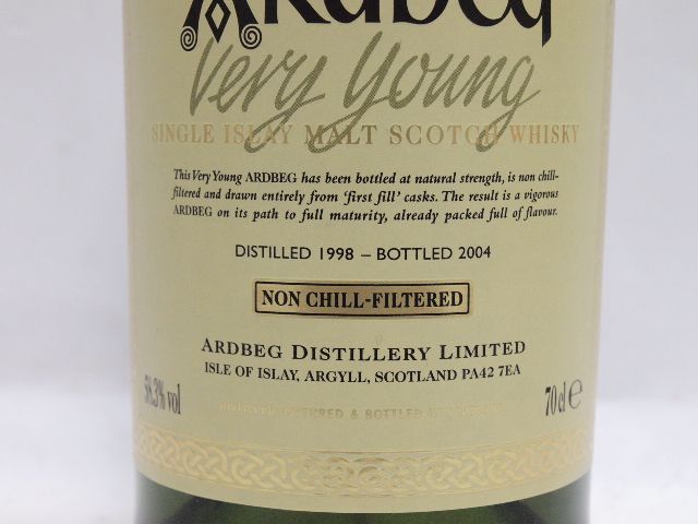 ARDBEG Very Young アードベッグ ベリーヤング 1998-2004 700ml☆AY56324