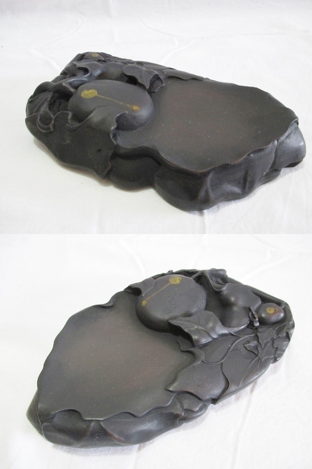 希少・美品「仿宋 ☆5000円～宋 米螽斯瓜硯/複製品/硯