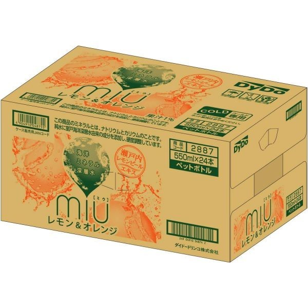 ★新品★ダイドードリンコ ミウ レモン＆オレンジ 550ml×24本_2
