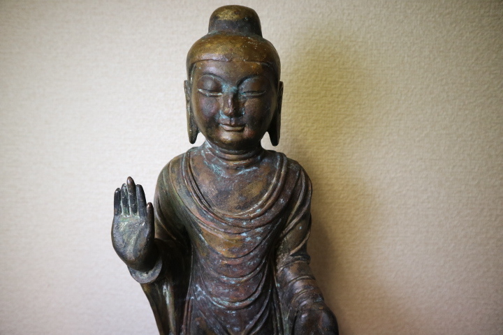 銅造 仏 立像 58cm 検仏教美術仏像金銅仏新羅中国古美術阿弥陀如来珍品 骨董オブジェ(仏像)｜売買されたオークション情報、yahooの商品 ...