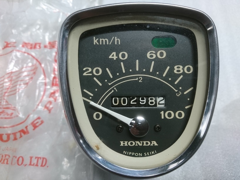 ホンダ スーパーカブ カモメ 100キロスピードメーター 新品 C90 C70