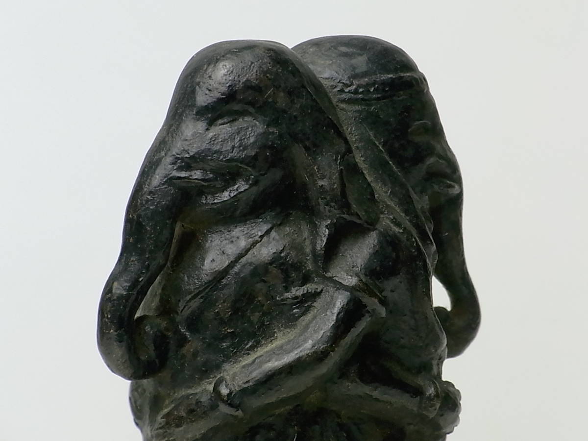 u257 古銅製 歓喜天 歓喜仏 秘仏 チベット ガンダーラ 密教美術 仏教