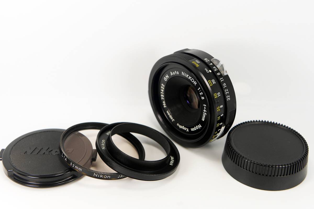  実用 Nikon ニコン GN Auto NIKKOR 1:2.8 f=45mm 専用フード付き 実用品(ニコン)｜売買されたオークション情報、yahooの商品情報をアーカイブ公開 - オークファン ニコン