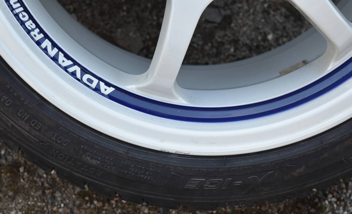 アドバン RG 17インチ 7.5Ｊ +45 PCD100 ５Ｈ ホワイト ４本 ADVAN 17