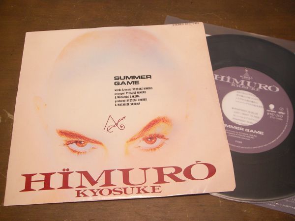 即決 国内 7”EP インサート付属 和モノ Kyosuke Himuro 氷室京介 - Summer Game / Phapsody In blue /EMI/RT07-2403/Incert/佐久間正英