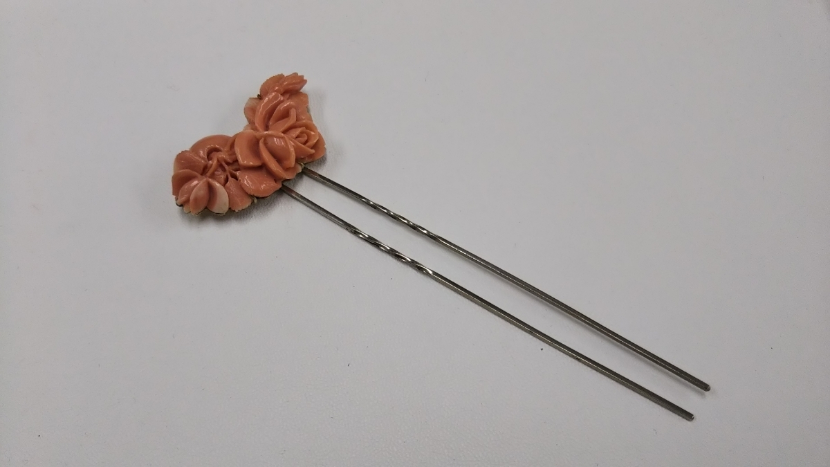 和装小物 珊瑚 かんざし 簪 アンティーク レトロ さんご 花 082 珊瑚 