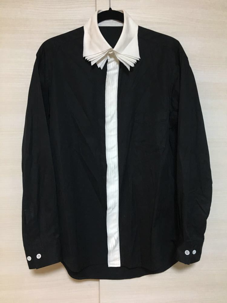 Yohji Yamamoto ヨウジ ヤマモト ハサミ プリント フリル シャツ yohji