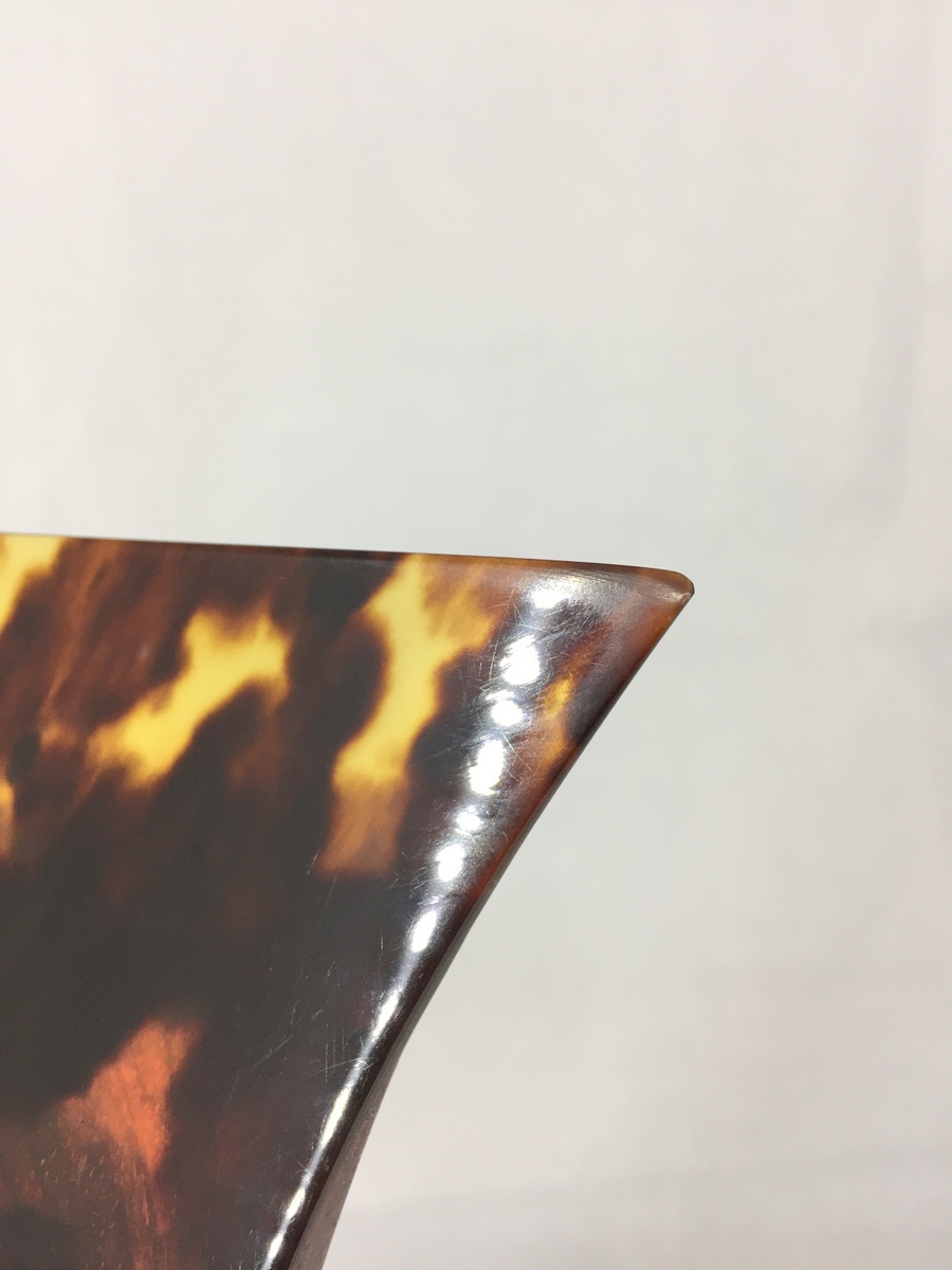 商品詳細：本物天然べっ甲 べっ甲 三味線 撥 紅木 開き9.2cm 全長18.8